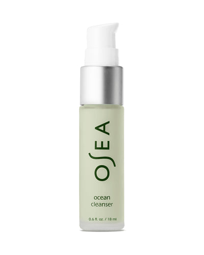 Travel-size OSEA Ocean Cleanser mini bottle on white background for ecommerce display