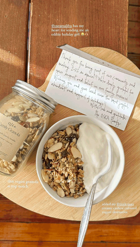 Jenefer's Homemade Granola Recipe OSEA® Malibu